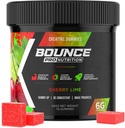 Bounce Pro Creatine Monohydrát Gummie pro muže a ženy, Nízká kalorie, 6G Creatine per Serving, Vegan, Anti- Melting, Gluten- Free, Non- GMO, 2g Creatine per Gummy (72ct, Cherry Lime)