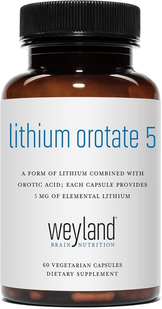 Orotace lithia - 5mg elementárního lithia na vegetariánskou tobolku