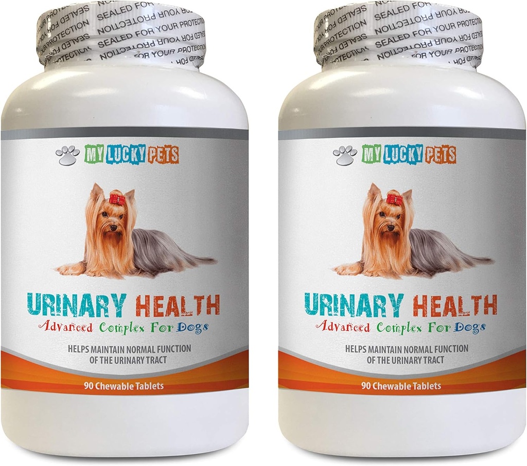 Podpora psa močového měchýře - Psí močová výživa - Pomáhá s inkontinencí a problémy s močovým měchýřem - Imunitní boost - Dog Cranberry Supplement žvýkání - 2 láhve (180 procedur)