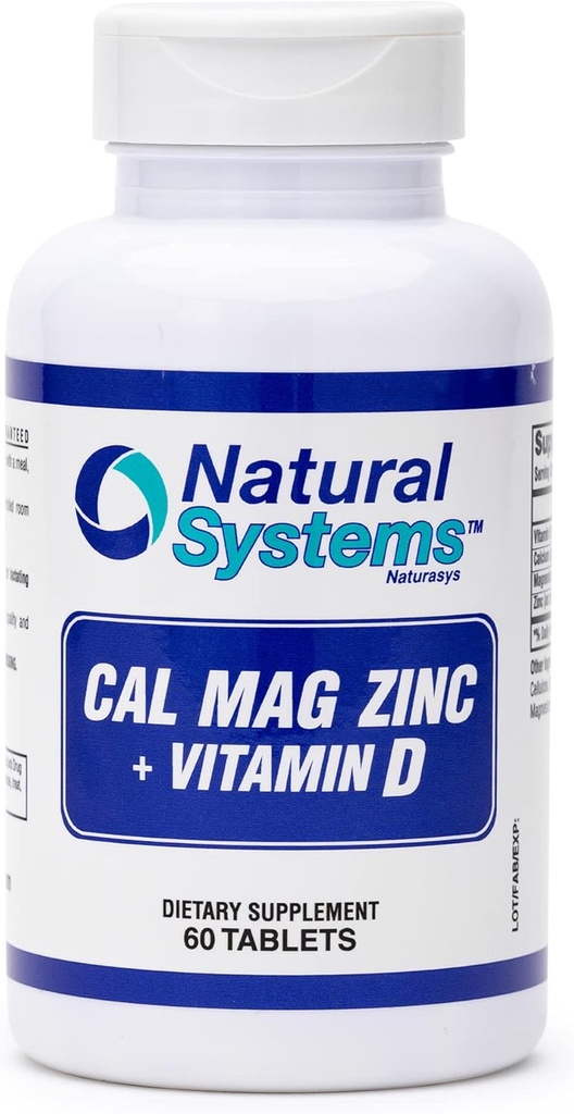 Vápník hořčík zinek vitamin D dodatek 60 Tablety od přírodních systémů - hořčík hořčík zinek a VIT D doplňky pro silný imunitní systém - hořčík dodatek pro imunitní systém