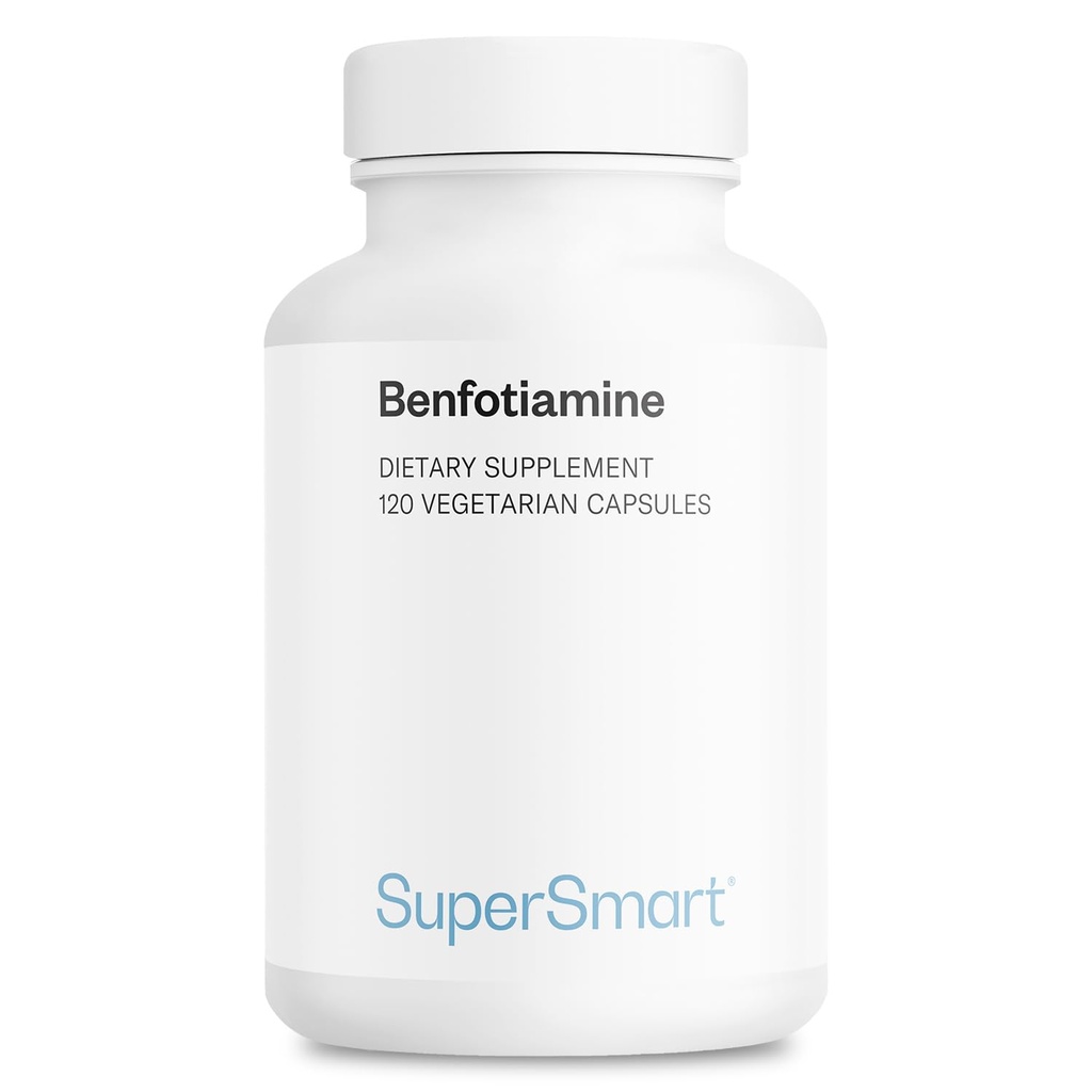 Supersmart - Benfotiamin 320mg za den (vysoká účinnost) - Biologicky dostupný thiamin - Vitamin B1 Benfotiamin dodatek 124; Non- GMO & gluten zdarma - 120 Vegetariánské kapsle