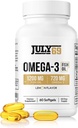Omega 3 Rybí olej - 1200 MG Rybí olej, 720 MG Omega 3, Lemon Flavor, 60 Softgels, Přírodní EPA-DHA Softgels pro sílu a zdraví, vysoká účinnost, podpora žen a mužů