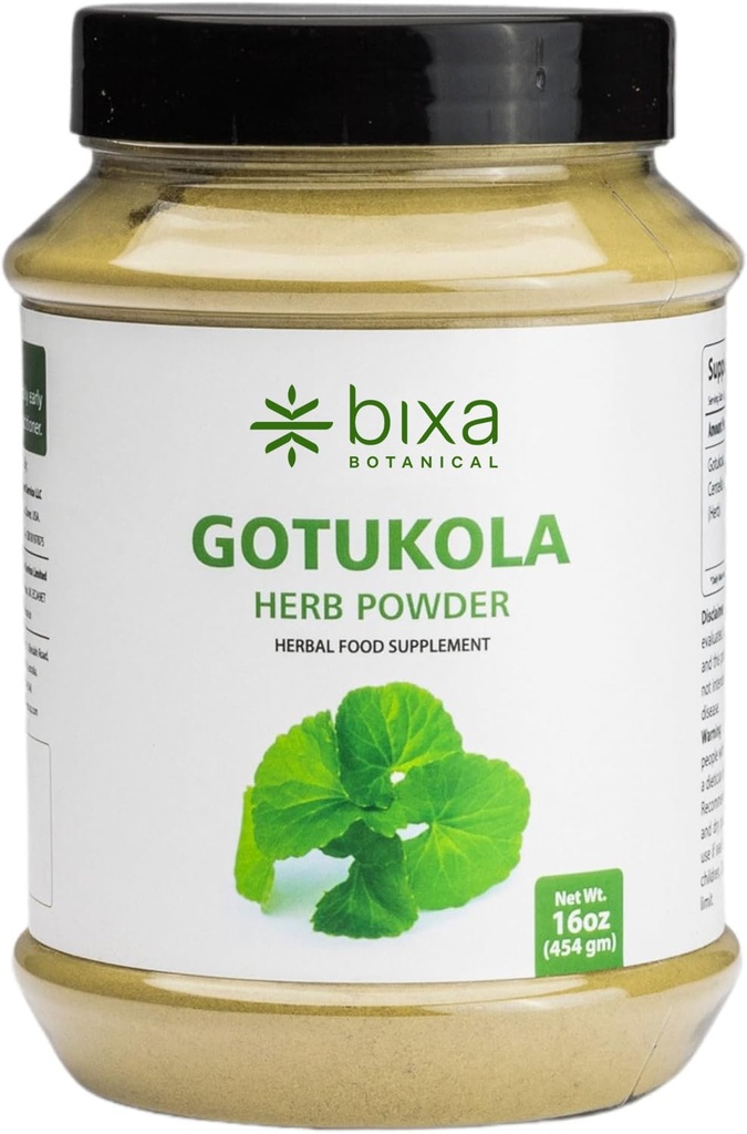 bixa BOTANICAL Gotu Kola (Centella Asiatica) 124; Ayurvedic Natural Herbal Supplement Pure Authentic Premium Quality 124; Zlepšit celkové zdraví (16 Ounce (balení po 1)
