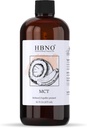 HBNO California Bottled Coconut Mct Oil 16 fl oz (475ml) Value Size - Natural Mct Oil, Cold Pressed - Perfektní nosič pro masáž, aromaterapie - Ideální pro obličej, tělo, rty, & vlasy