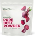 Čistá řepa kořenový prášek Organic - Oxid dusnatý Cirkulační Superfood, Podporuje krevní tok a srdeční zdraví - Zvýšení Stamina & přírodní energie, 30 + služby (1 LB Bag)