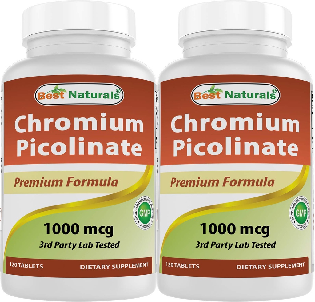 Nejlepší Naturals Chromium Picolinate 1000 mcg 120 Tablet (Balení po 2)