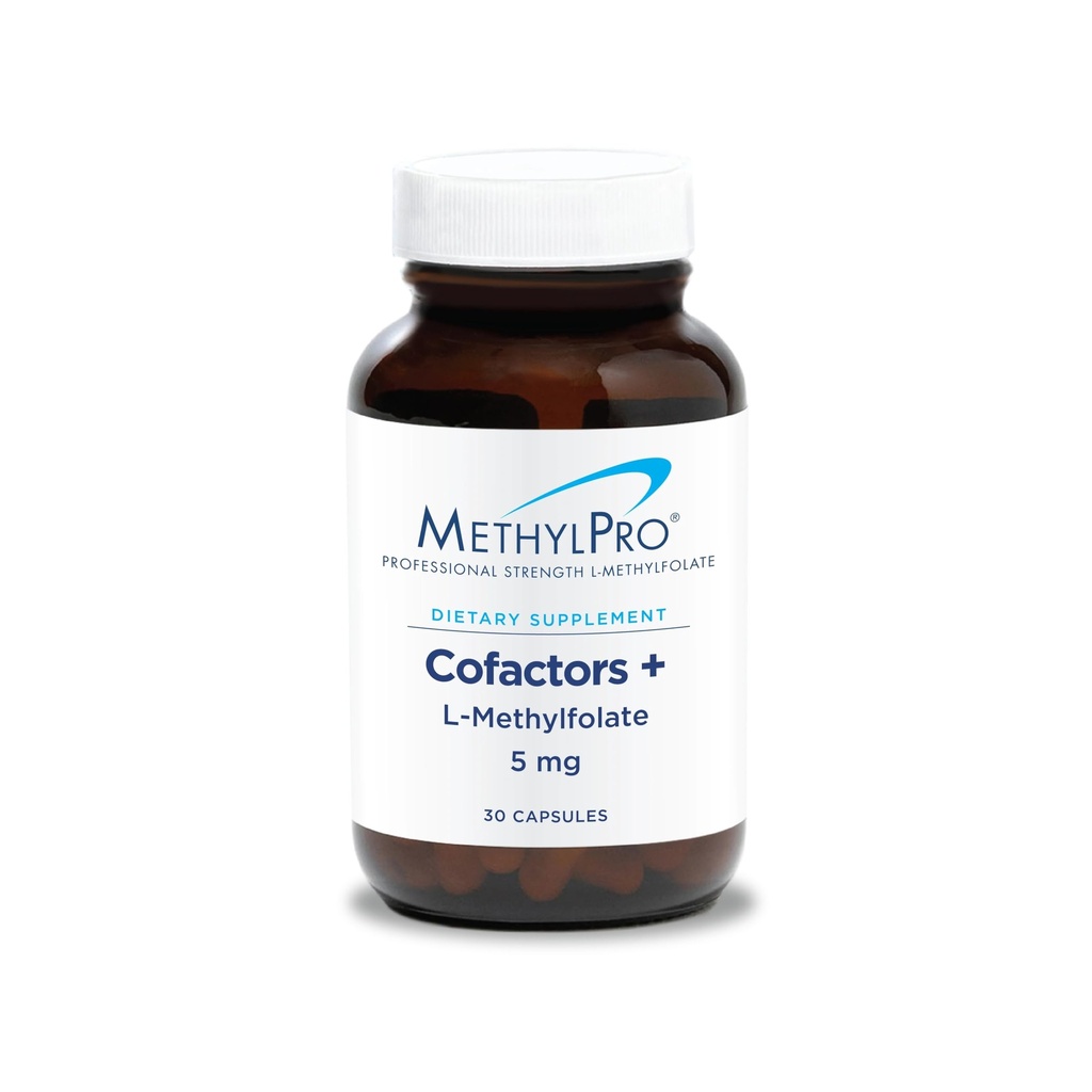 MethylPro L- methylfolát 5 mg + kofaktory - L Methyl folát dodatek pro ženy a muže, Methylovaný vitamin B9 (5-MTHF) s B6 a B12 pro zdraví mozku, soustředění a klid - 30 Kapsle (Balení po 1)