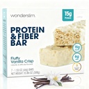 Wonderslim High Fiber Protein Bary, Fluffy Vanilla Crisp 124; 15g Protein, 6g Fiber Crisp 124; Nízký cukr, Nízké sacharidy 124; Zdravá Indulence 124; Uspokojivý, Podporuje energii & On- the- - Convenience, 7 Pack