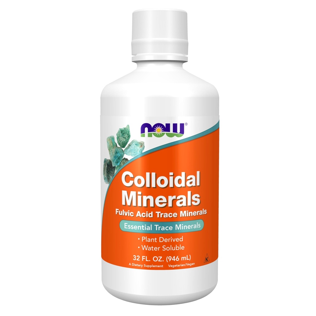 NOW Supplements, Colloidal Minerals Liquid, Trace Minerals, 32 fl. oz