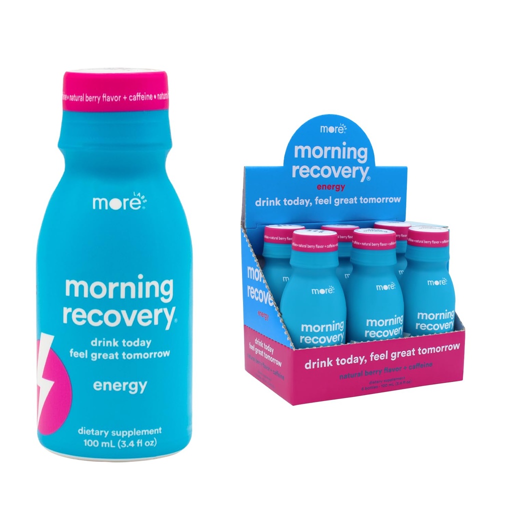 Morning Recovery, Electrolyte s energií, Mléko Thistle Drink Proprietární Formulace Hydrate při pití, Vysoce rozpustné kapalné DHM, Non GMO, Vegan, gluten- Free, Berry, Balení 6
