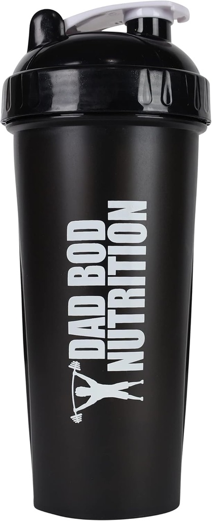 Táta Bod Nutrition Funny Protein Shaker láhev 28 Ounce vodní pohár (Black Lid)
