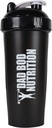 Táta Bod Nutrition Funny Protein Shaker láhev 28 Ounce vodní pohár (Black Lid)