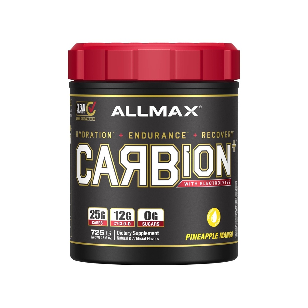 ALLMAX Nutrition - CARBION + Cvičení Hydration dodatek Powder s elektrolyty, podporuje vytrvalost, zotavení, a cvičení výkon, gluten zdarma a vegan, Ananas Mango, 25 Služeb