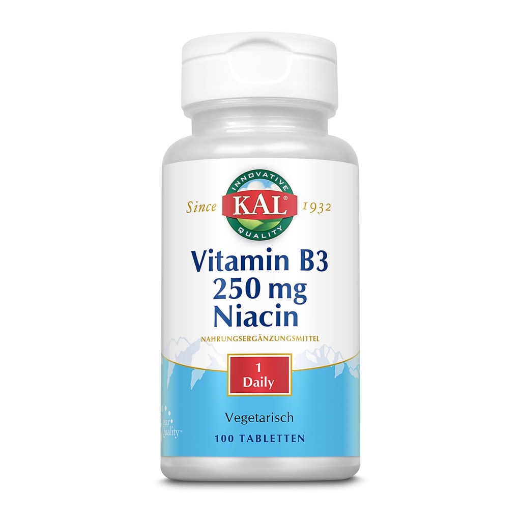 Kal 250 Mg Niacin tablety, 100 Počet