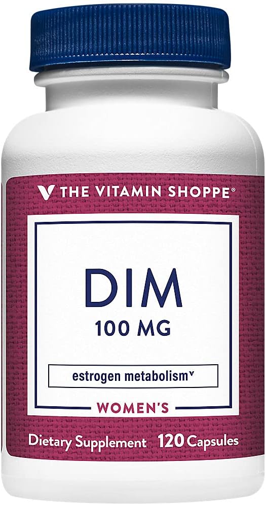 Vitamin Shoppe DIM 100MG s bioperine Black Pepper Extract, podporuje Estrogen metabolismus pro ženské zdraví (120 Kapsle)