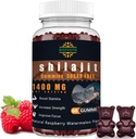 Shilajit Gummies for Men & Women - 1400mg, čistý Himalájský dodatek, High in Minerals & Fulvic Acid, Energy, Brain, Imunity Boost, Malinový meloun Flavor