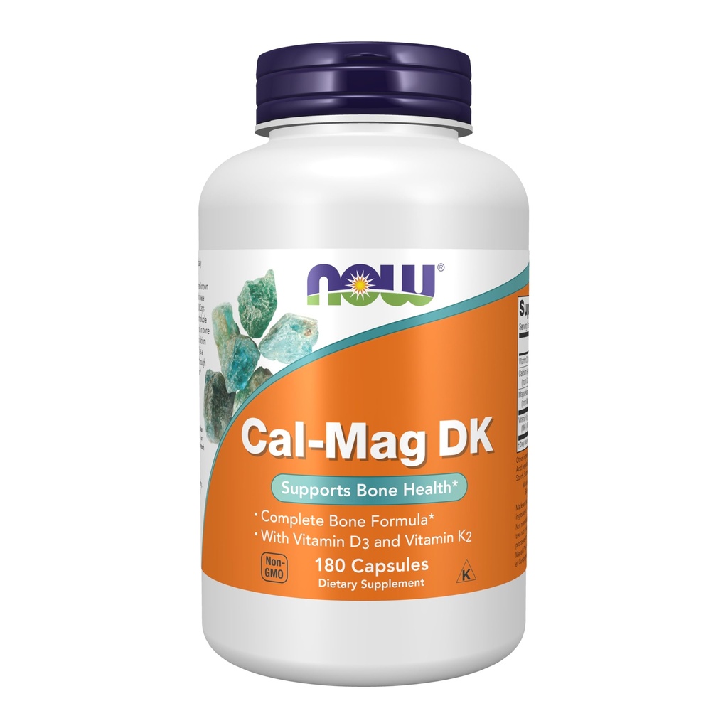 Nyní Potraviny doplňky, Cal- Mag DK s vitaminem D- 3 a vitaminem K-2, podporuje zdraví kostí *, 180 Kapsle