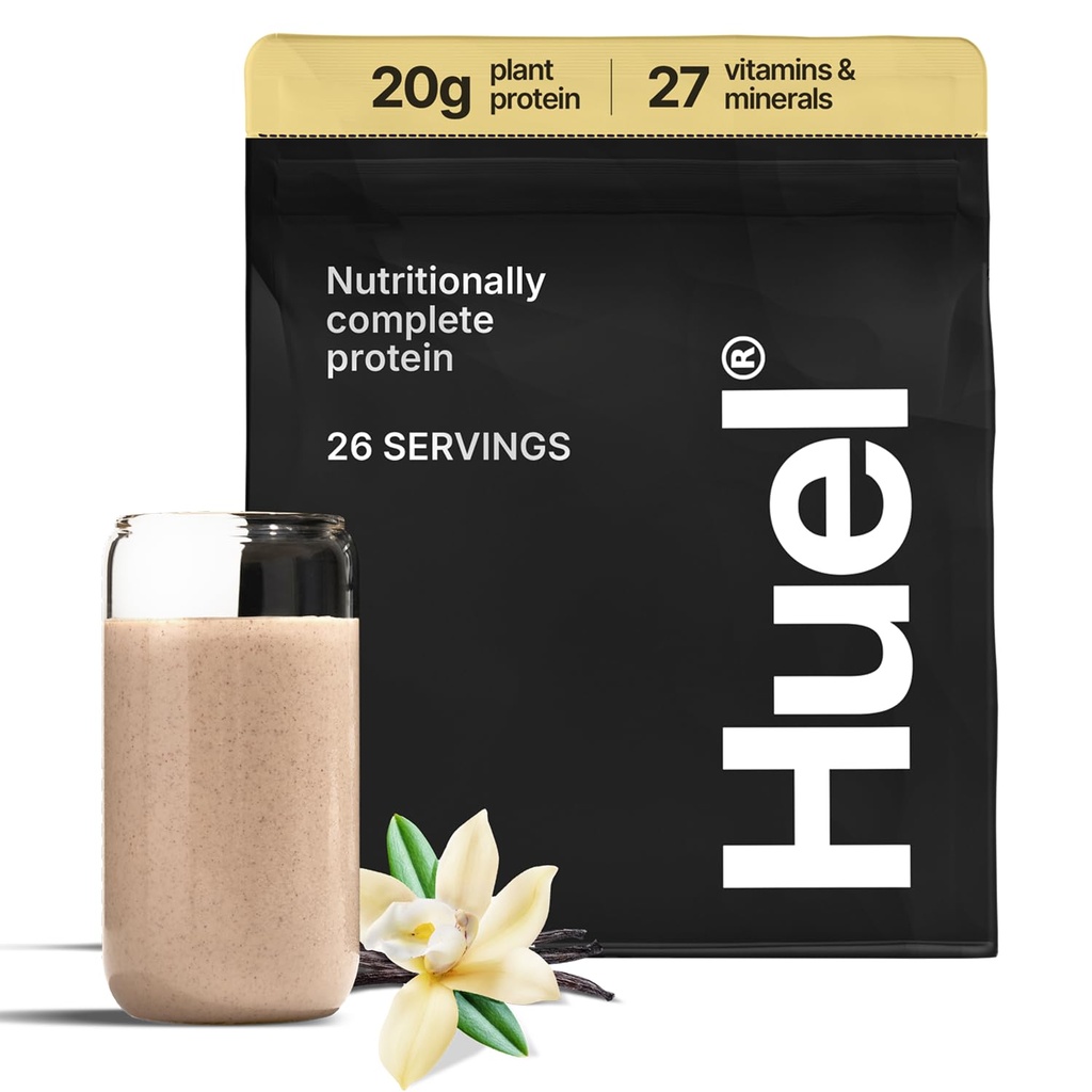 Huel Vegan Protein Powder 124; Vanilla Planton 124; Kompletní nutriční Planton 124; 20g Protein Powder 124; 100% Plant- Based Plant- Based Plant- Plan124; 27 Vitamíny & Minerály, Gluten Free, Non- GMO, laktóza zdarma Plant- Based Plant- Based Plant124; 27 Vitamíny & Minerály, Gluten Free, Non- GMO, Lactosa Free Planthov124; 26 Servings