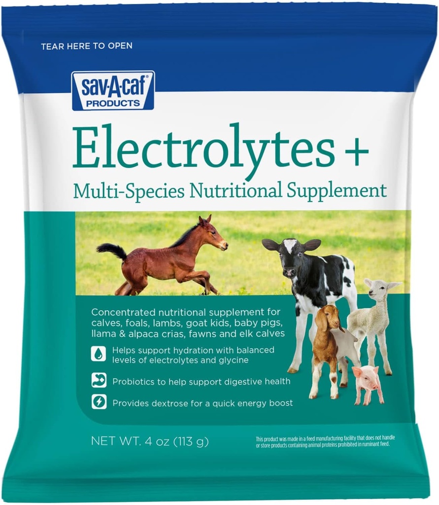 Sav-A-Caf CLAND124; Electrolytes Plus Multi-Druh Dodatek CLAND124; 4 Ounces (4 OZ) Paket