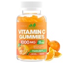 Vitamin C Gummies 1000mg pro dospělé a děti - Žvýkací Multivitamin se zinkem pro imunitní systém a kolagen Podpora kůže - Orange Flavor - Gluten Free, Non- GMO, Vegetarian - 60 Gummies