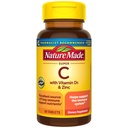Nature Made Super C, Vitamin C a zink s vitamínem D3, Dietní dodatek pro imunitní podporu, 60 Tablety, 60 Den Dodávka