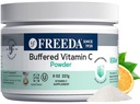 FREEDA Buffered Vitamin C Powder (kalcium askorbát) - Non- Acidic, Stomach- Friendly Vitamin C pro citlivé jedince - Vegan, Kosher, Sugar- Free Imunitation Support - 8 oz