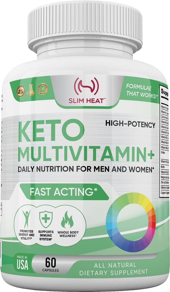 Keto Multivitamin pro ženy a muže - 35 potent, čisté přísady - Vitamin C, Vitamin D, Vitamin A, Vitamin E a zinek pro imunitní podporu - Non GMO, Lepek zdarma, cukr zdarma, všechny přírodní - 30 den