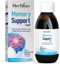 HERBION Naturals Memory Support Liquid - Pomáhá zlepšit funkci mozku a absenci mentality, udržuje zdravé hladiny moodů s Ginkgo Biloba, Dospělí a děti nad 12 let, 5 fl oz, 150 ml