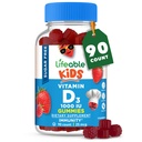 Lifeable Sugar Free Vitamin D pro děti 1000 IU - Velký Ochutnávající přírodní příchuť Gummy dodatek - Gluten Free Vegetarian Chewable - pro silné a zdravé kosti, pro děti, dospívající, Toddler, 90 Gummies