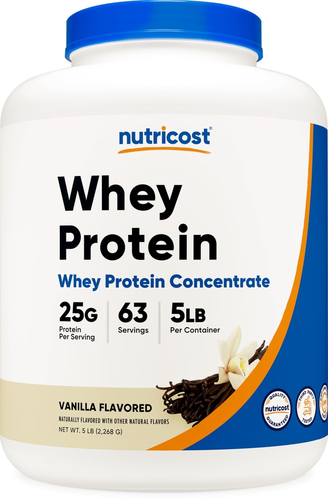 Nutricost Syrovátkový prášek, vanilka, 5 liber - Syrovátkový proteinový koncentrát