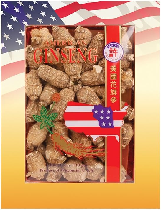 Hsu 's Ginseng SKU 1134- 124; Short Medium Small Ginseng 124; Cultivated American Ginseng from Marathon Co, Wisconsin USA B0054ELDEY