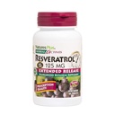 Natures Plus Bylinné přípravky Resveratrol, Extended Release - 125 mg, 60 Vegetariánských tablet - Bezlepkové - 30 Služeb