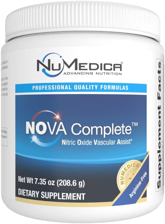 NuMedica NOVA (Nitric Oxide Cévní Assist) Complete - 7.69 oz (218.04 Grams) - Natural Black Cherry Falvor. Podporuje výrobu oxidu dusnatého pro lepší cirkulaci u mužů a žen.
