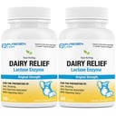 Puregen Labs Labs Dairy Relief Natural Fast Acting Laktáza Enzyme 3000 FCC, Intolerance laktózy pilulky CLAS124; 2 balení - 180 Caplet Celkem