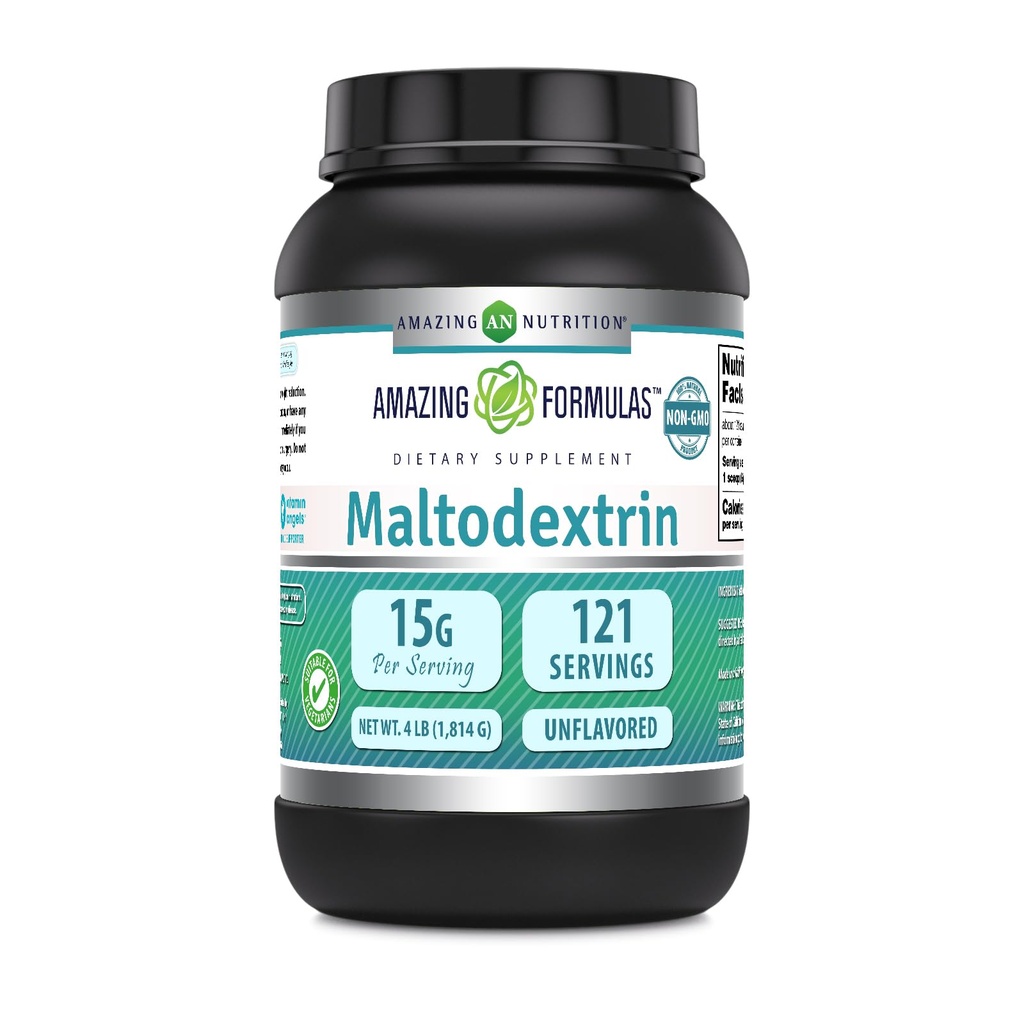 Amazing Appendix Maltodextrin 124; 15 Grams Per Serving 124; 121 Servings Appendix 124; 4 Lb Práškový dodatek 124; Made in USA