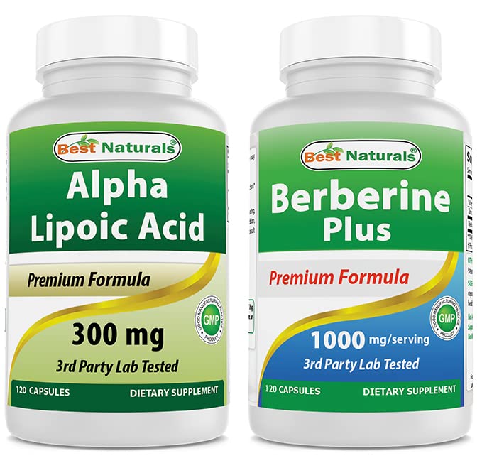 Nejlepší Naturals Alpha Lipoic Acid 300 mg & Berberine Plus 1000 mg