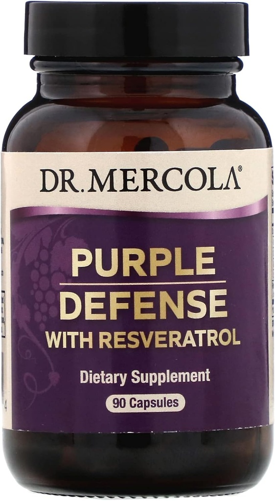 Dr. Mercola, Fialová obrana s Resveratrolem, 90 kapslí