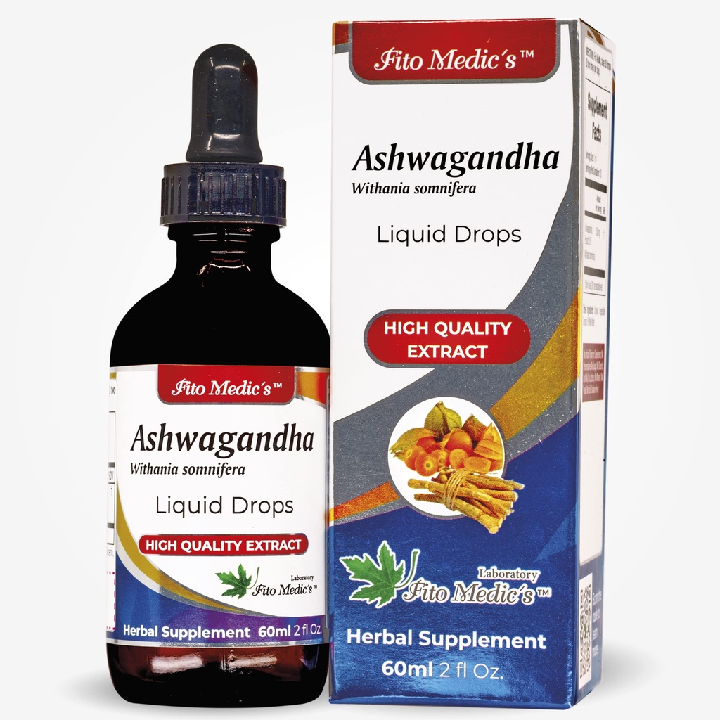 Laboratoř - Ashwagandha Liquid, Přirozená podpora pro Stress Relief, Sleep Aid a Mood Enhancer.