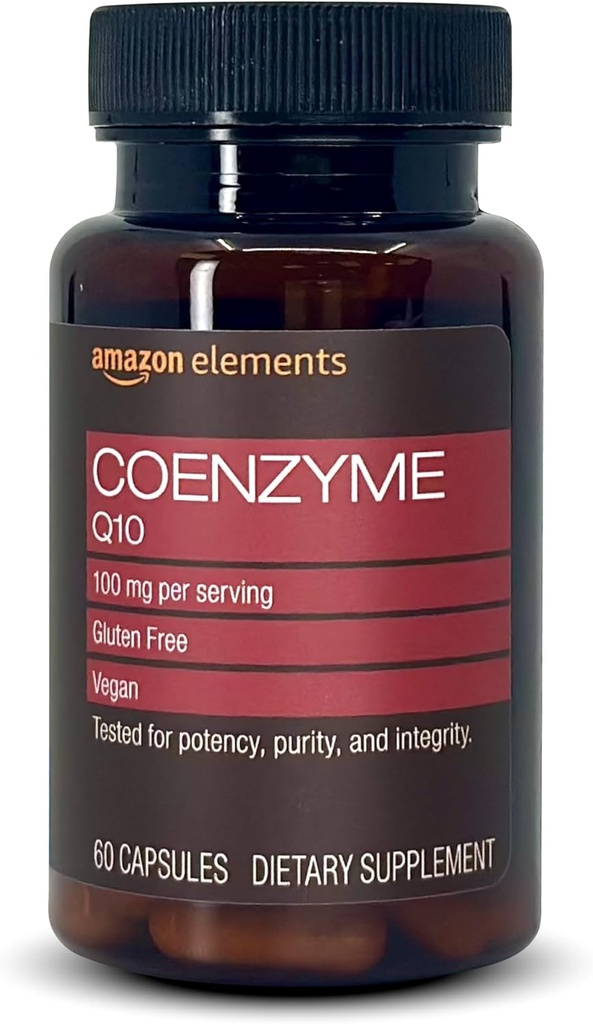 Elements Vegan CoQ10 100 mg - Normal Energy Production, Supports Cardiovaccal Health - 2 měsíční dodávka (60 kapslí)