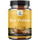 Bee Pollen pilulky pro růst prsu 60 Ct - Bee Pollen dodatek 1000mg Slouží s přirozeně Occurring B Vitamíny Minerály & Enzymy - Prsní Supplement - Vegetarian Non- GMO & gluten zdarma