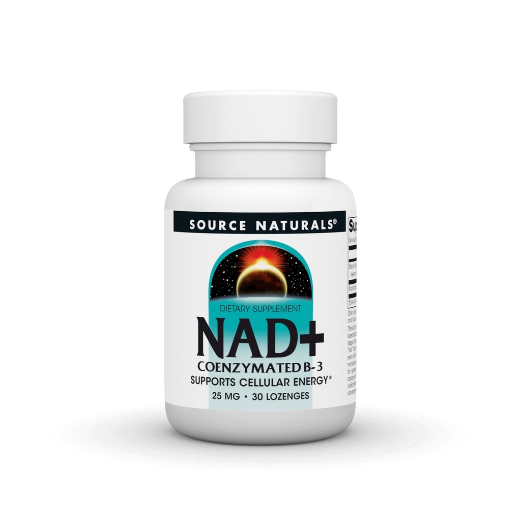 Zdroj Naturals NAD +, Coenzymated B-3, Podporuje buněčnou energii *, 25 mg - 30 Lozengů