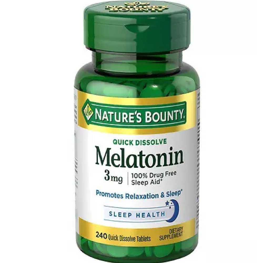Nature 's Bounty Melatonin 3 mg tablety 120 tablet (Balení po 2)