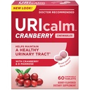 Uricalm Cranberry, Denní dietní doplněk Žvýkací s D- Mannose, Berry, 60 Počet