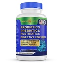 Probiotika Prebiotika Postbiotika Trávicí enzymy 4 v 1 Vzorec 60 Počet (Balení po 1)