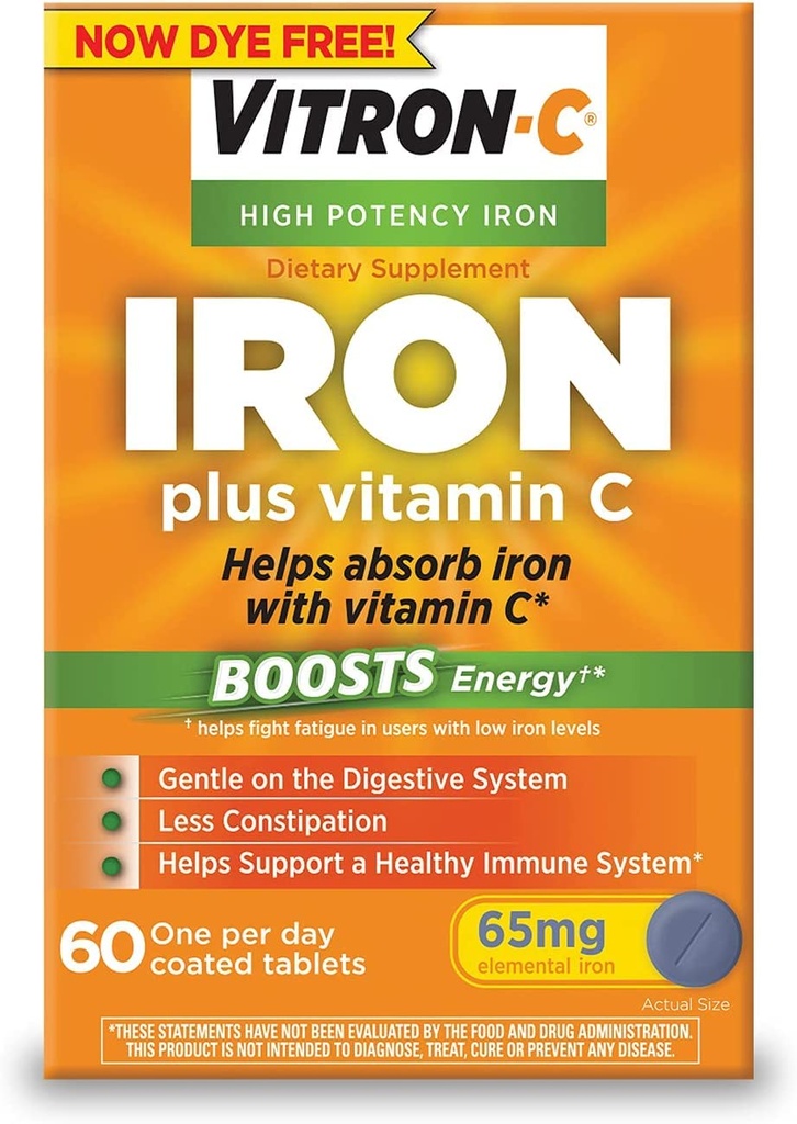 Vitron- C vysoce potentní doplněk železa s vitamínem C, balení po 3 (180 Počet celkem)