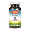 Carlson - Vitamin D3 5000 IU (125 mcg), Kostní zdraví, Svalové zdraví, Cholekalciferol, Vitamin D doplňky, Vitamin D3 měkké gely, 120 Softgels