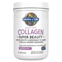 Zahrada života Tráva Fed Kolagen Super Beauty Powder - Blueberry Acai, 20 Služební, pro ženy Kožní hřebíky, Kolagen Peptidy Prášek + proteinové doplňky