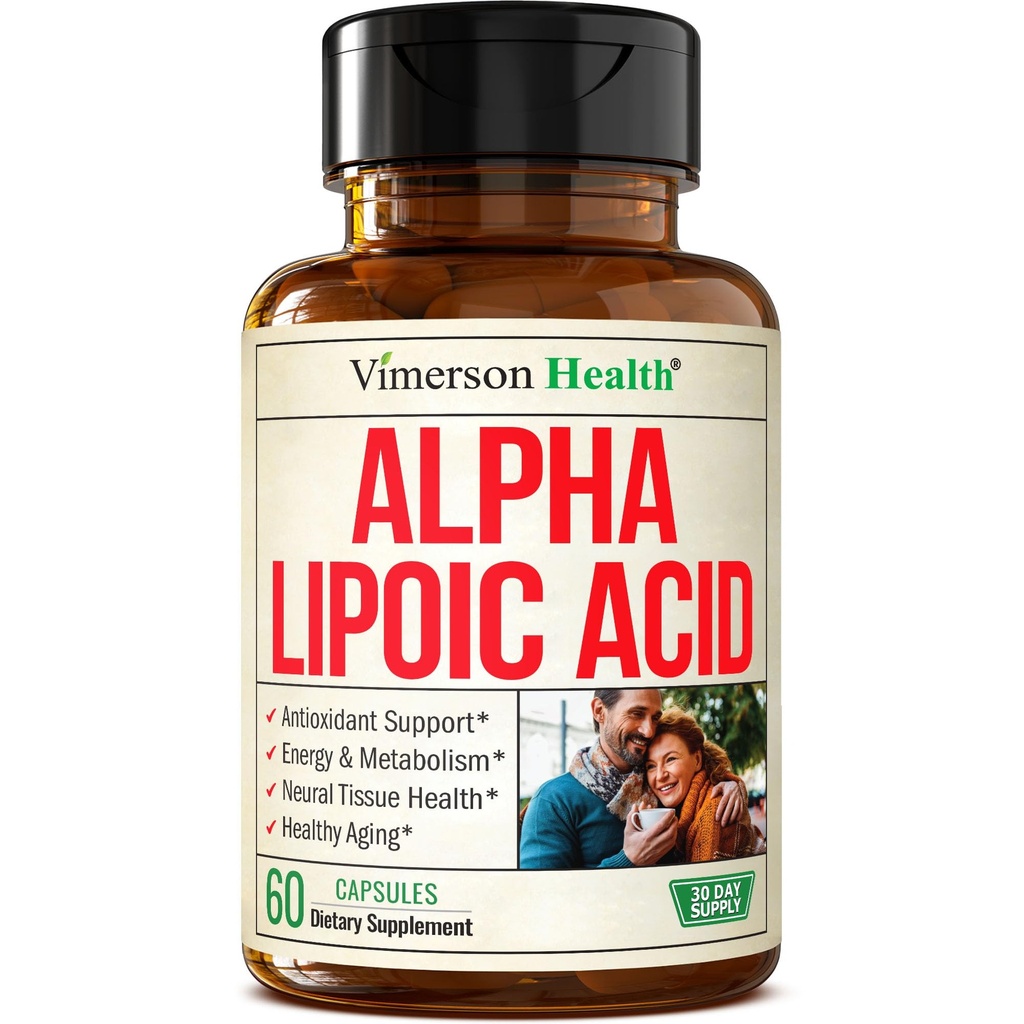 Alpha Lipoic Acid - High potency 650mg ALA dodatek pro nervové a mozkové zdraví, antioxidační podpora a zdravé stárnutí - Vegan & Non- GMO - Silnější než alfa Lipoic Acid 600mg - 60 Kapsle