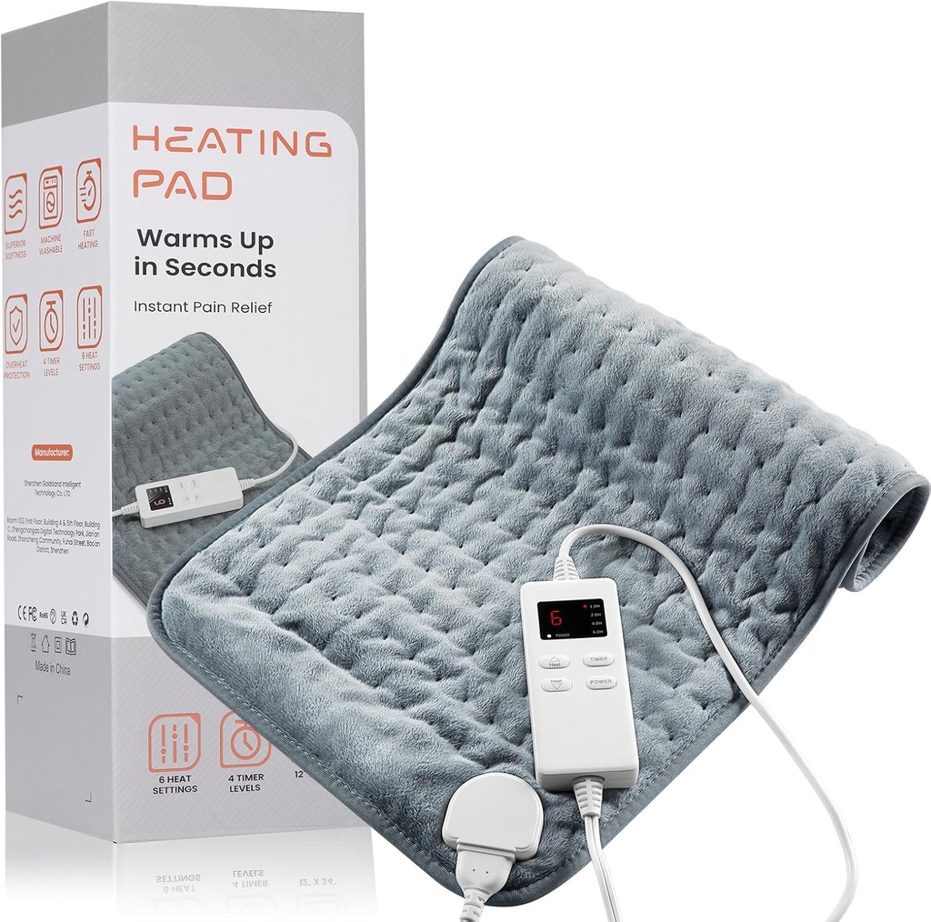 Vytápění Pad pro záda bolest pomoc & křeče, KOT vyhřívání Pads s automatickým vypnutí velké, 6 Teplo nastavení elektrické vyhřívané Pad, Dárky pro ženy, Dárky pro muže, 12 "x 24"