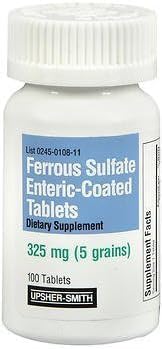 Sulfát železitý 325mg Enteric- Coated Tablety 100 Počet